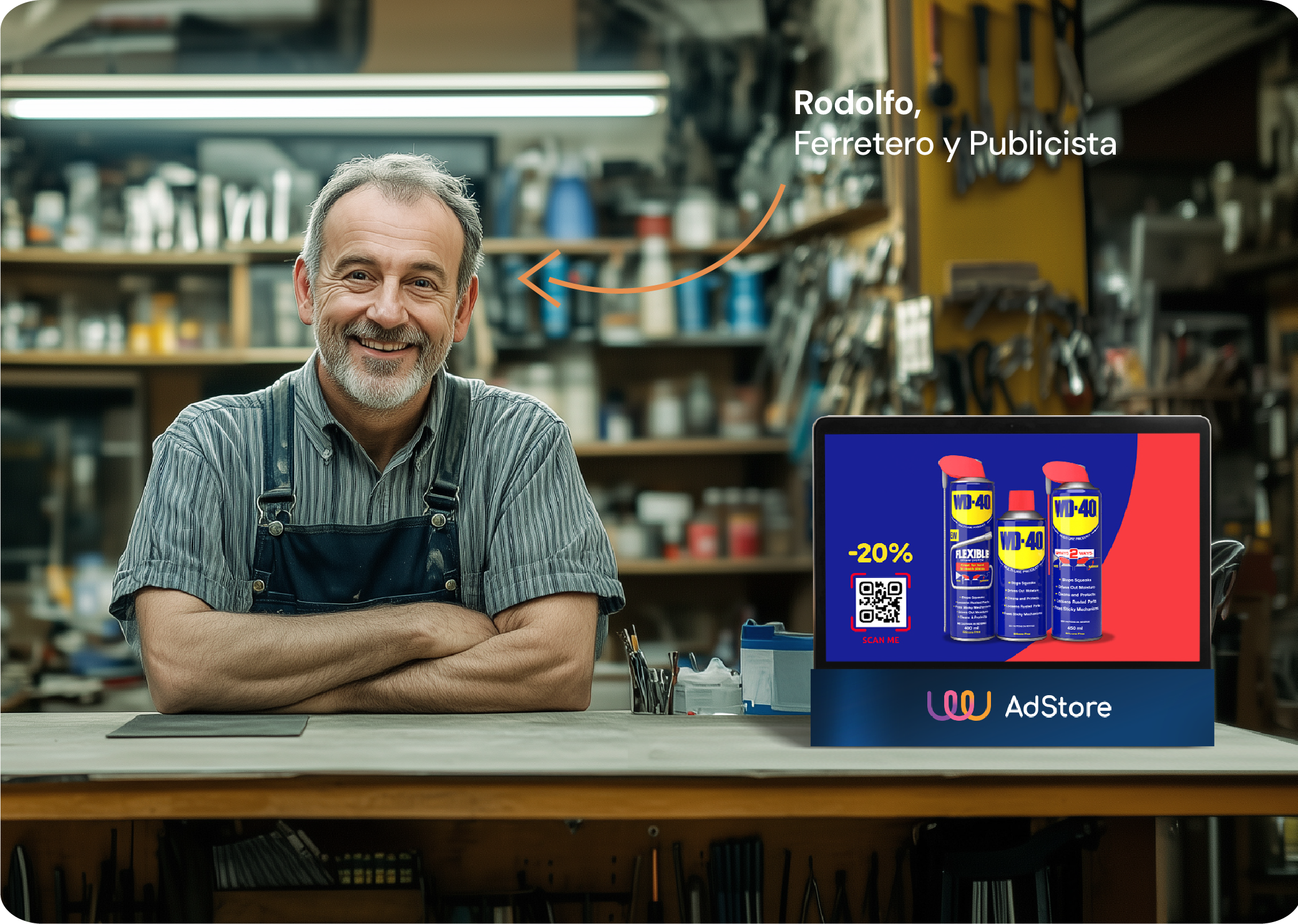 Publicidad AdStore en pantallas